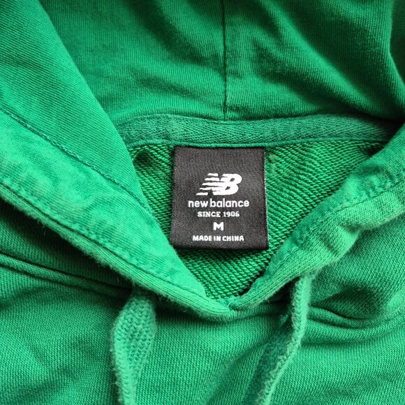 New Balance Essentials Green Crop Hoodie Sweatshirt Large - Picture 6 of 11